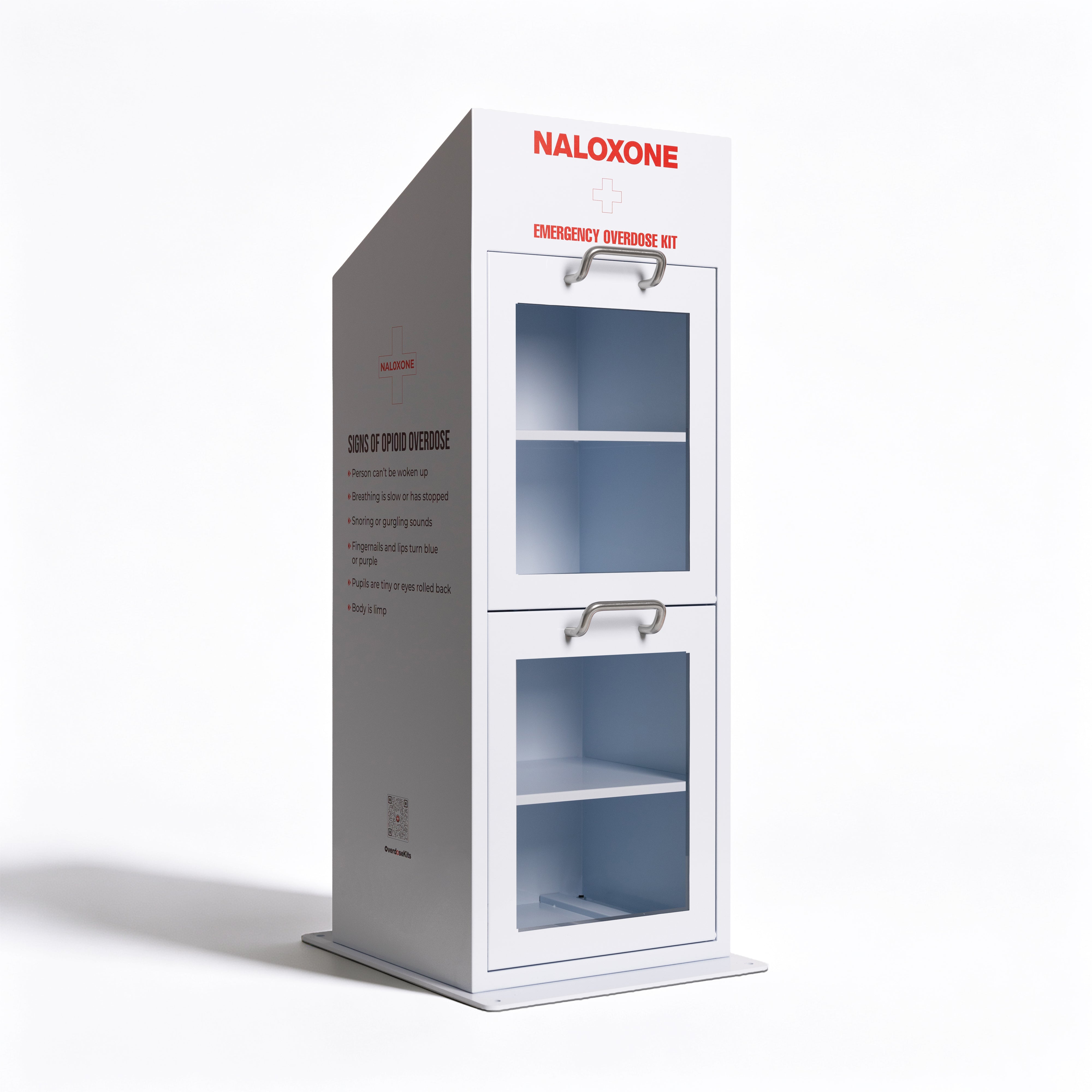 ▷ Naloxone Floor Stand – Metal Unit Holds 100 Boxes, Lockable