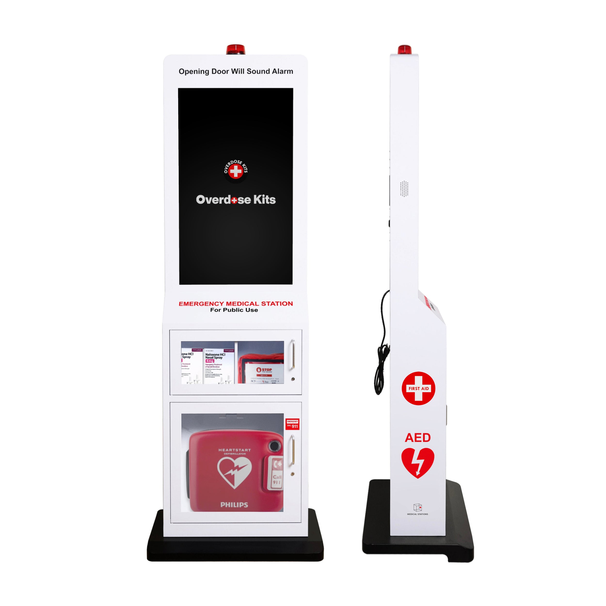▷ Emergency Medical Station with Large Display Screen for AED