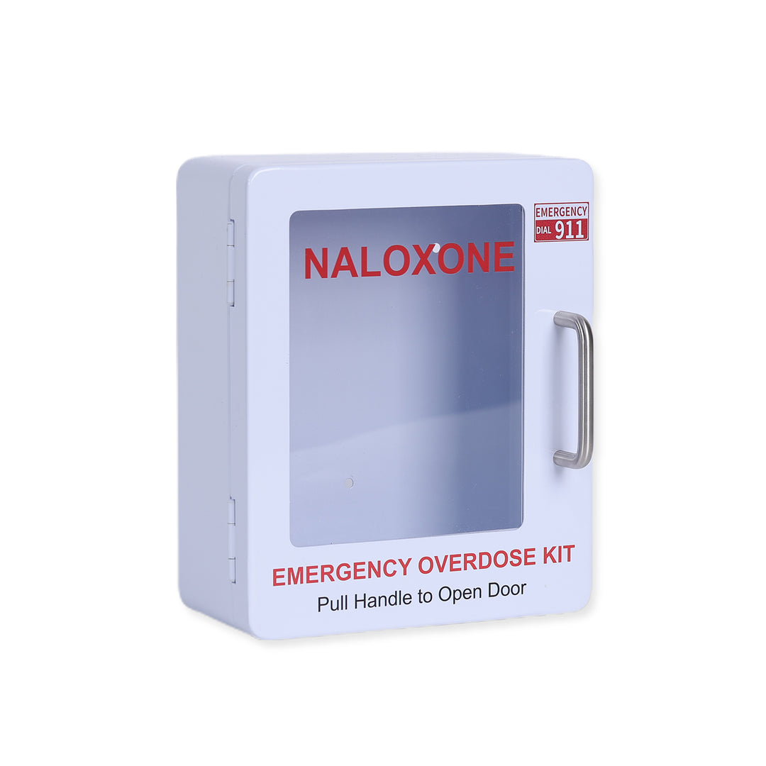 Naloxone Overdose Emergency Kit Wall Mount Cabinet Box - No Alarm or Lock