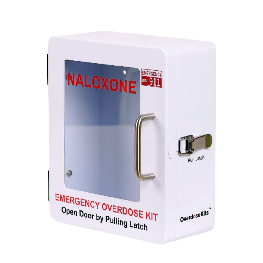 Outdoor Naloxone Emergency Kit Wall Mount Cabinet - No Alarm or Lock