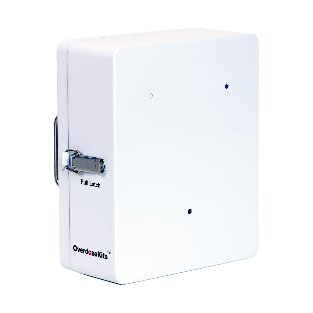 Outdoor Naloxone Emergency Kit Wall Mount Cabinet - No Alarm or Lock