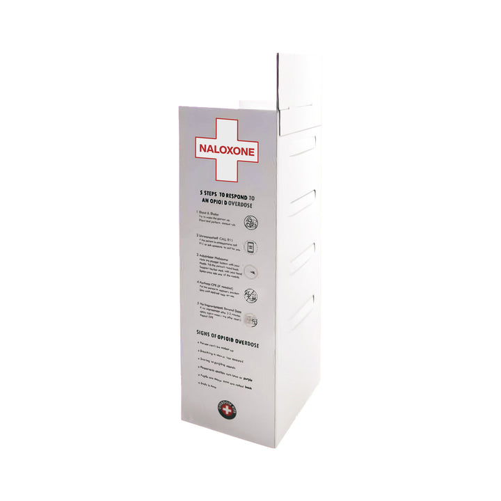 Naloxone Distribution Floor Stand - Holds 100 Boxes of Naloxone