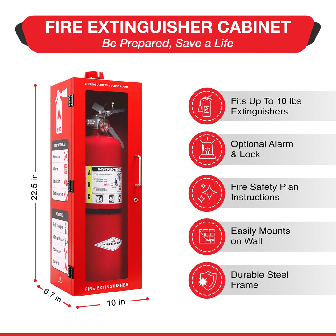 Outdoor Fire Extinguisher Wall Mount Cabinet - Available in 10 lb and 20 lb Sizes
