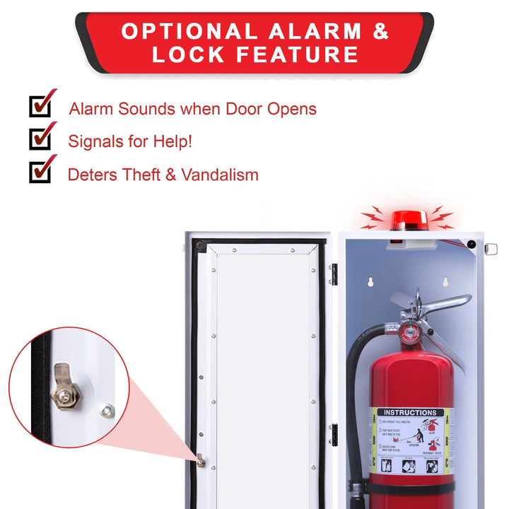 Outdoor Fire Extinguisher Wall Mount Cabinet - Available in 10 lb and 20 lb Sizes