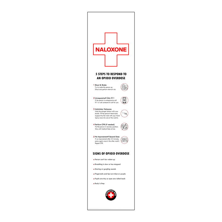 Naloxone Distribution Floor Stand - Holds 100 Boxes of Naloxone