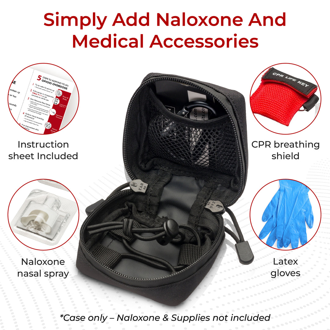 Naloxone Duty Belt Pouch + MOLLE attachment straps