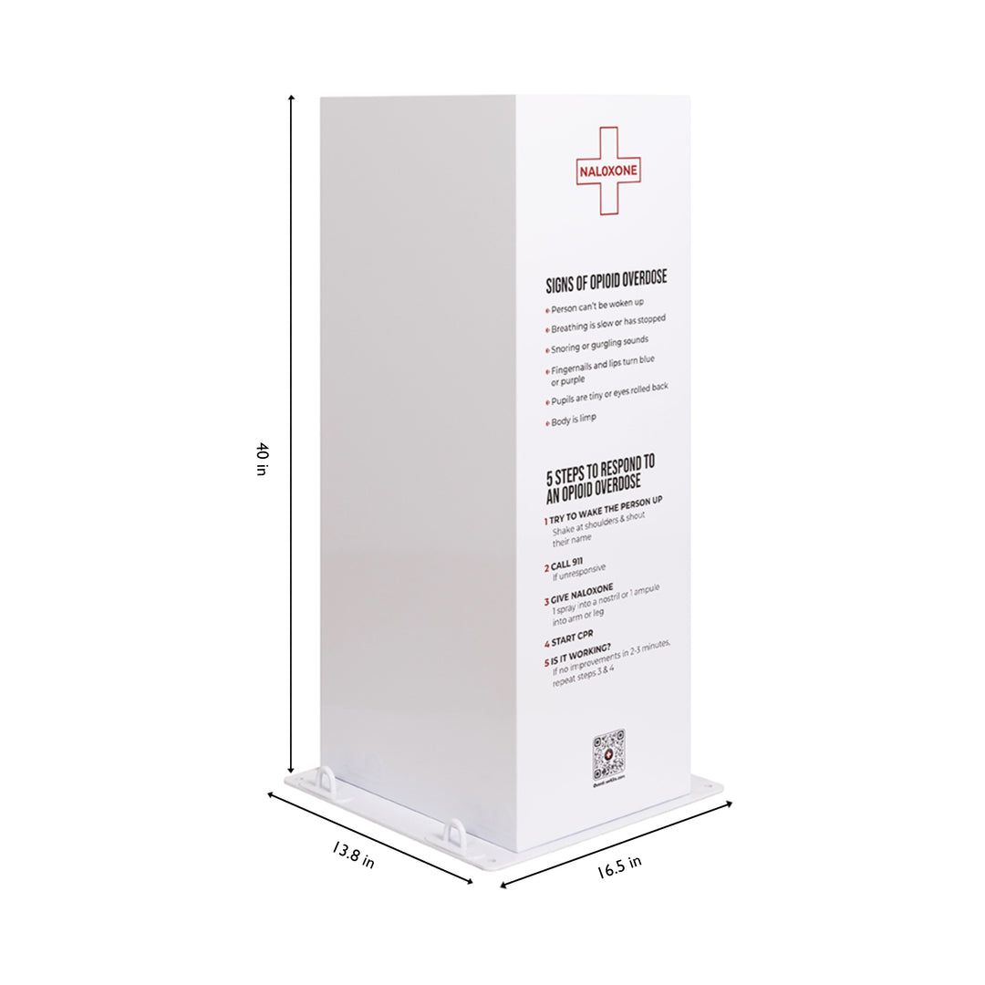 Naloxone Distribution Metal Box - Holds 100 Boxes of Naloxone