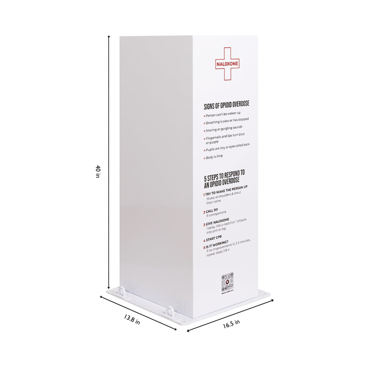 Naloxone Distribution Metal Box - Holds 100 Boxes of Naloxone