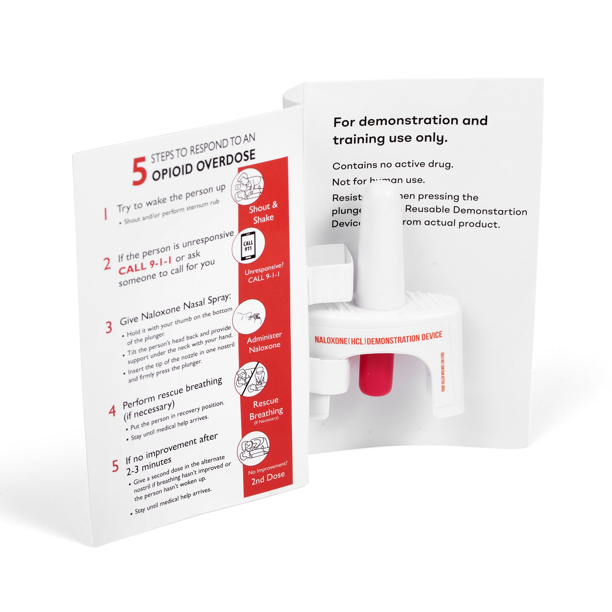 Naloxone Nasal Spray Training Device | Contains No Medication – Overdose  Kits