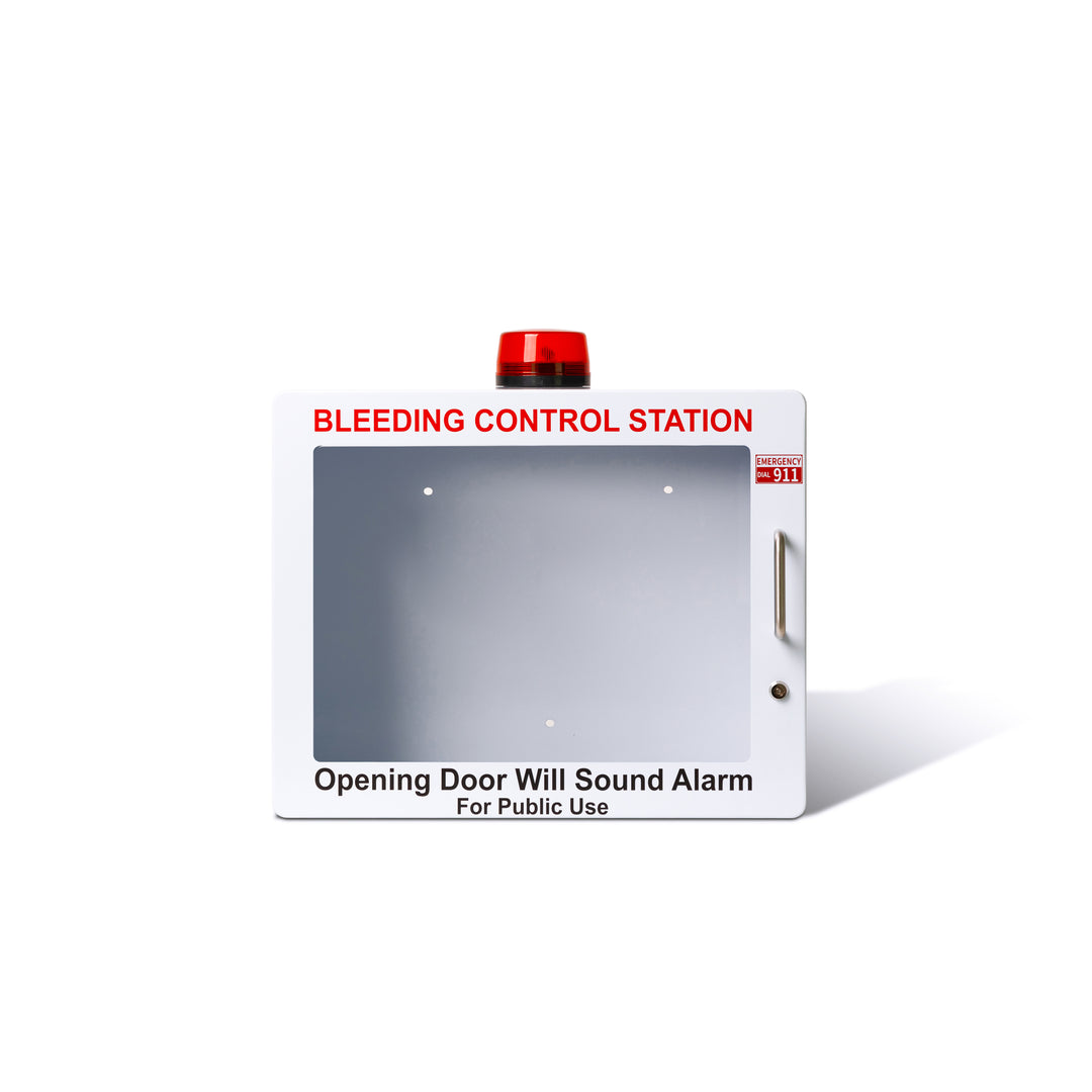 STOP THE BLEED Bleeding Control Station Wall Mount Cabinet with 6 Trauma Bleeding Kits