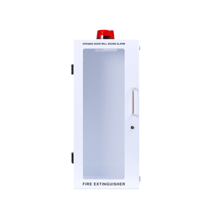 Outdoor Fire Extinguisher Cabinet | Wall & Surface Mount | Holds 10 lb and 20 Pound Extinguishers | Optional Alarm & Lock | Fire Safety Instructions Included