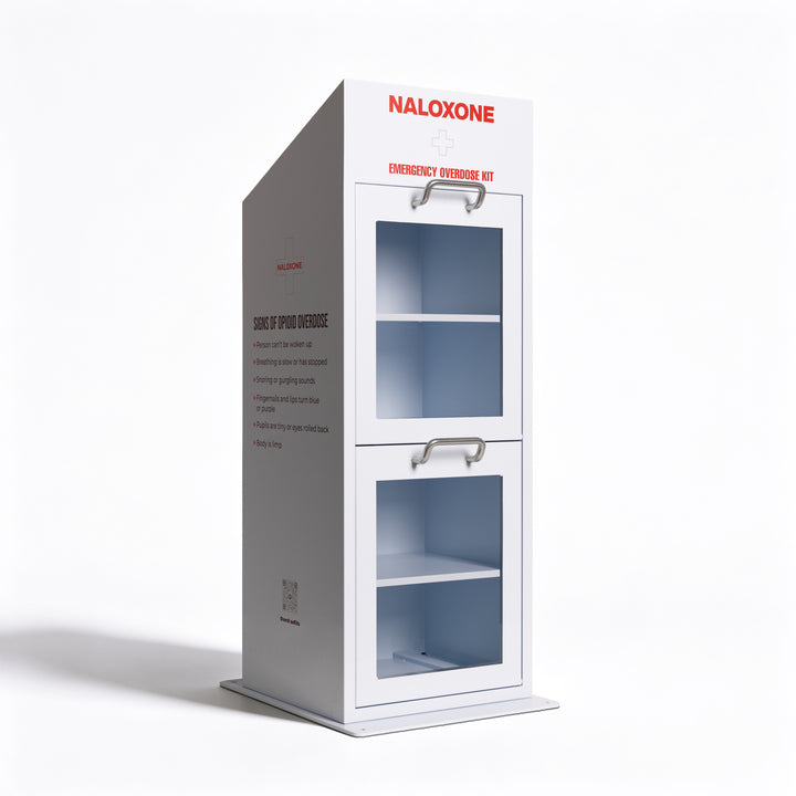 Naloxone Distribution Metal Box - Holds 100 Boxes