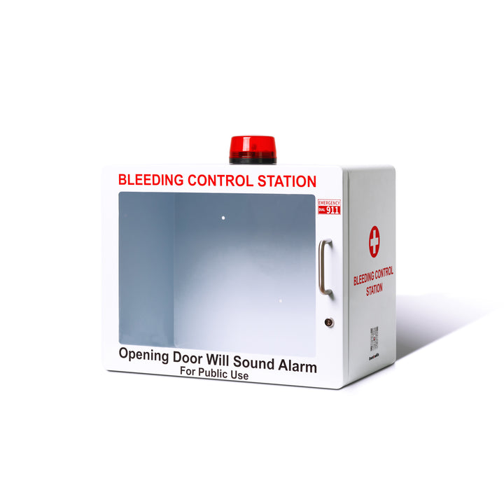 STOP THE BLEED Bleeding Control Station Wall Mount Cabinet with 6 Trauma Bleeding Kits
