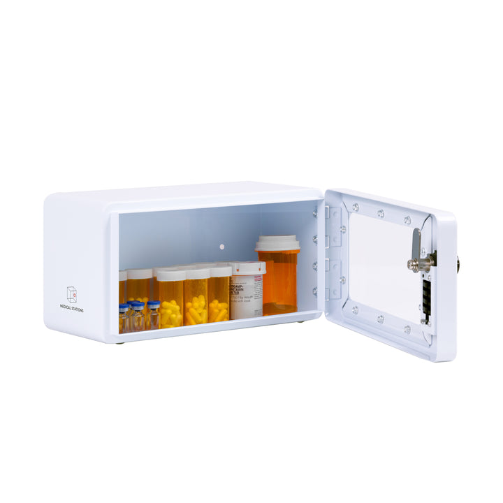 Narcotic Medicine Lock Box with Keypad Lock – Wall Mount or Refrigerator Safe Storage for Insulin, Prescription Medications, and Medical Supplies