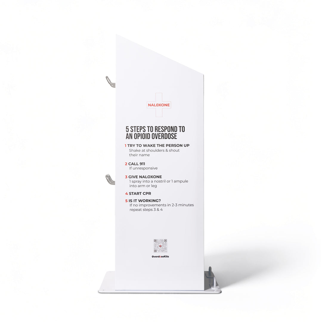 Naloxone Distribution Metal Box - Holds 100 Boxes