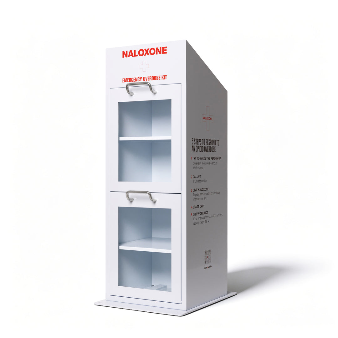 Naloxone Distribution Metal Box - Holds 100 Boxes