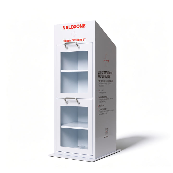 Naloxone Distribution Metal Box - Holds 100 Boxes