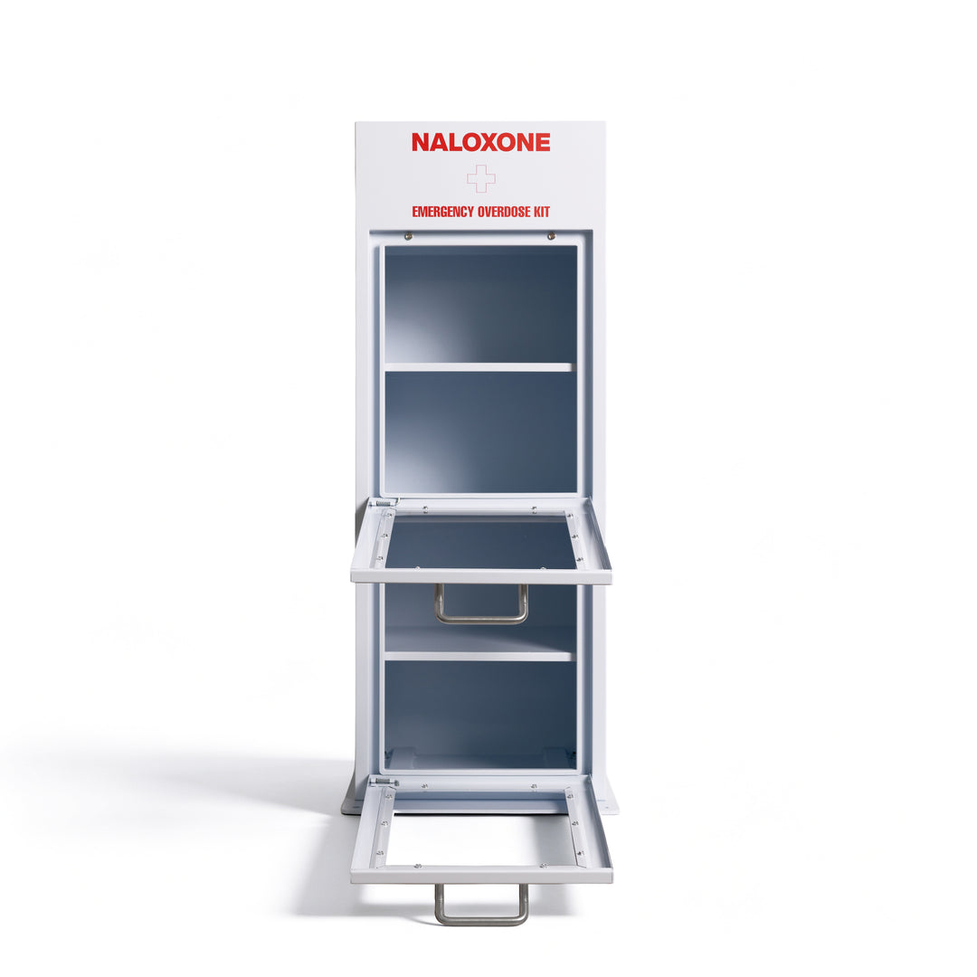 Naloxone Distribution Metal Box - Holds 100 Boxes