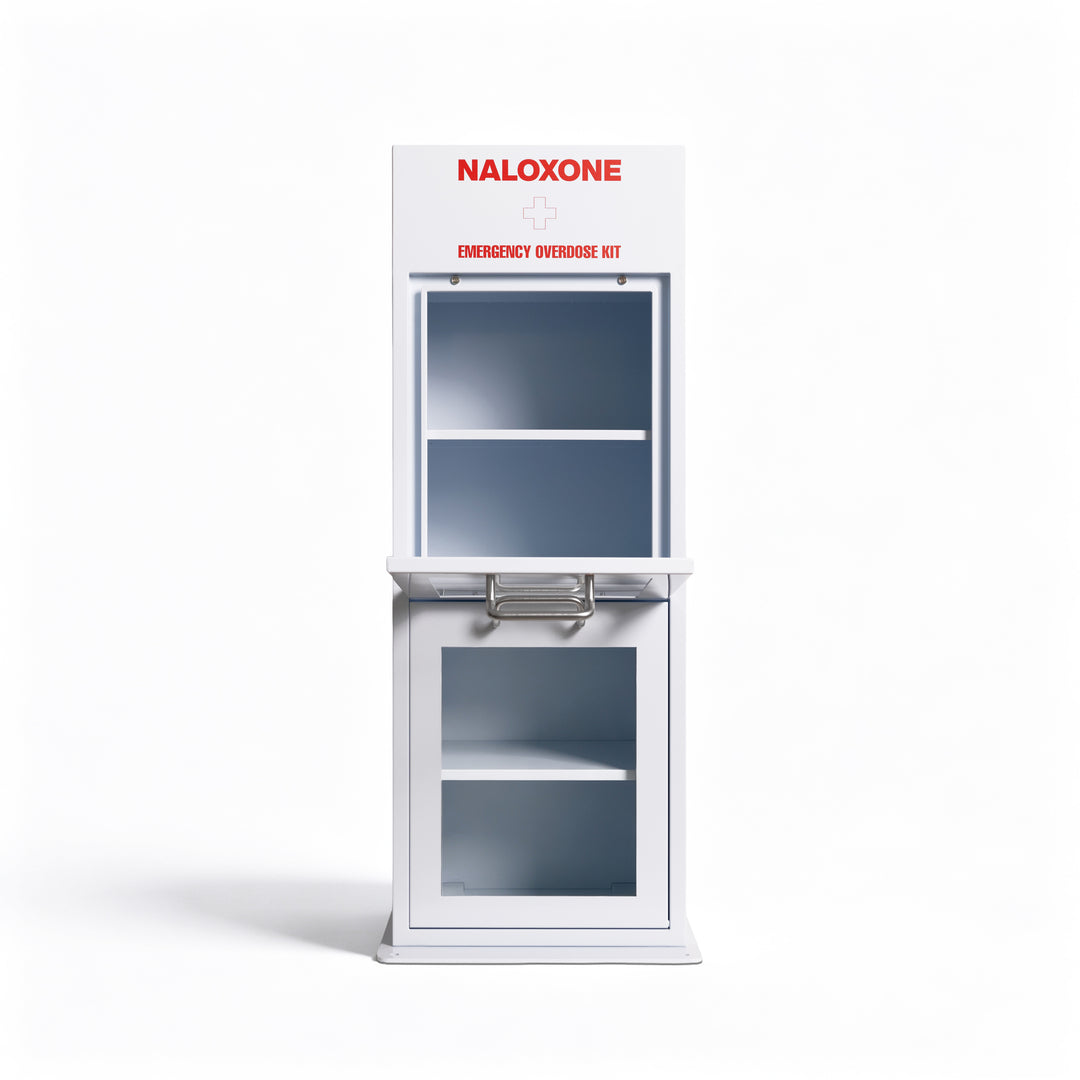 Naloxone Distribution Metal Box - Holds 100 Boxes