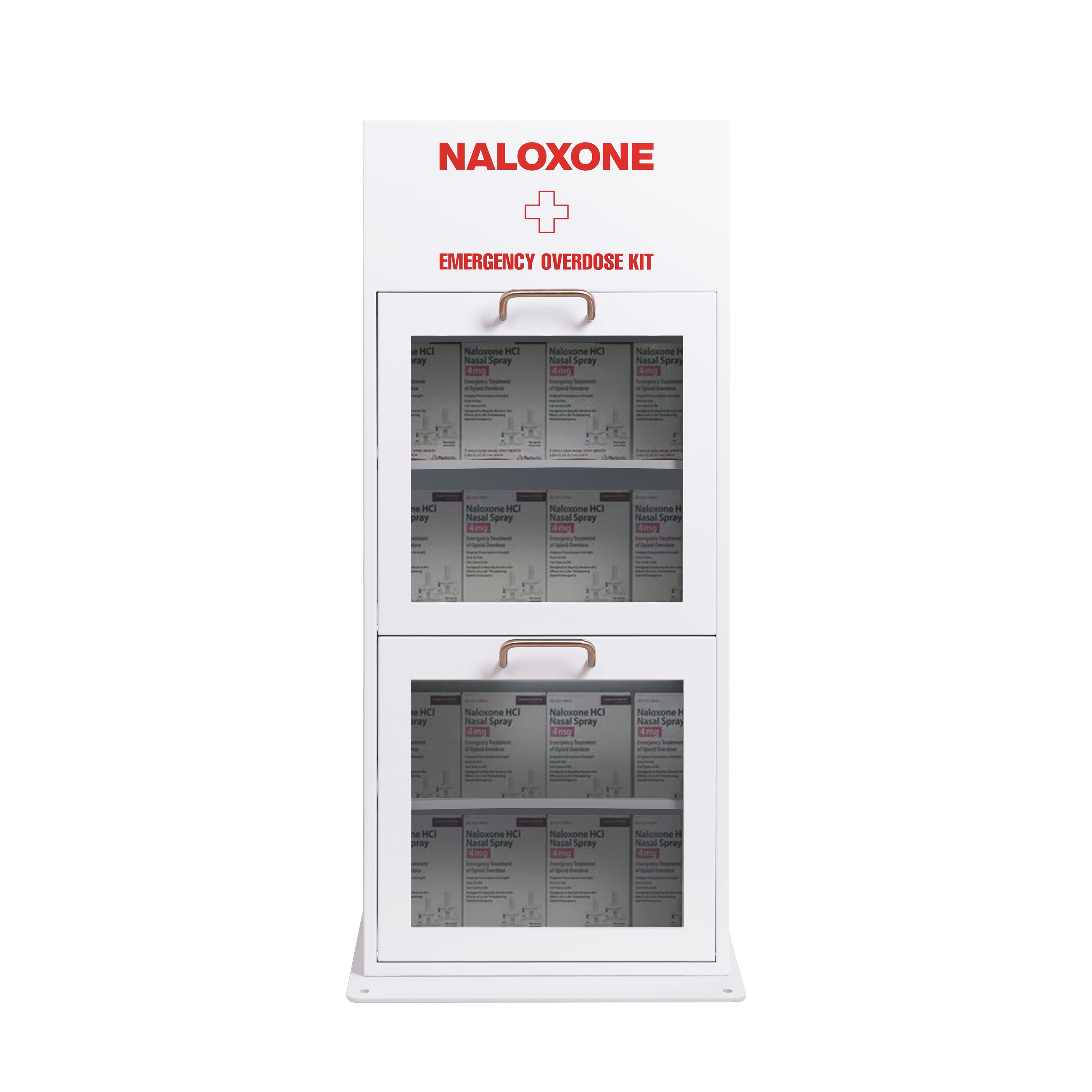 ▷ Naloxone Floor Stand – Metal Unit Holds 100 Boxes, Lockable