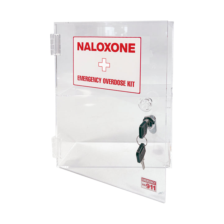 Naloxone & Bleeding Control Kit Emergency Wall Mount Cabinet (Clear)