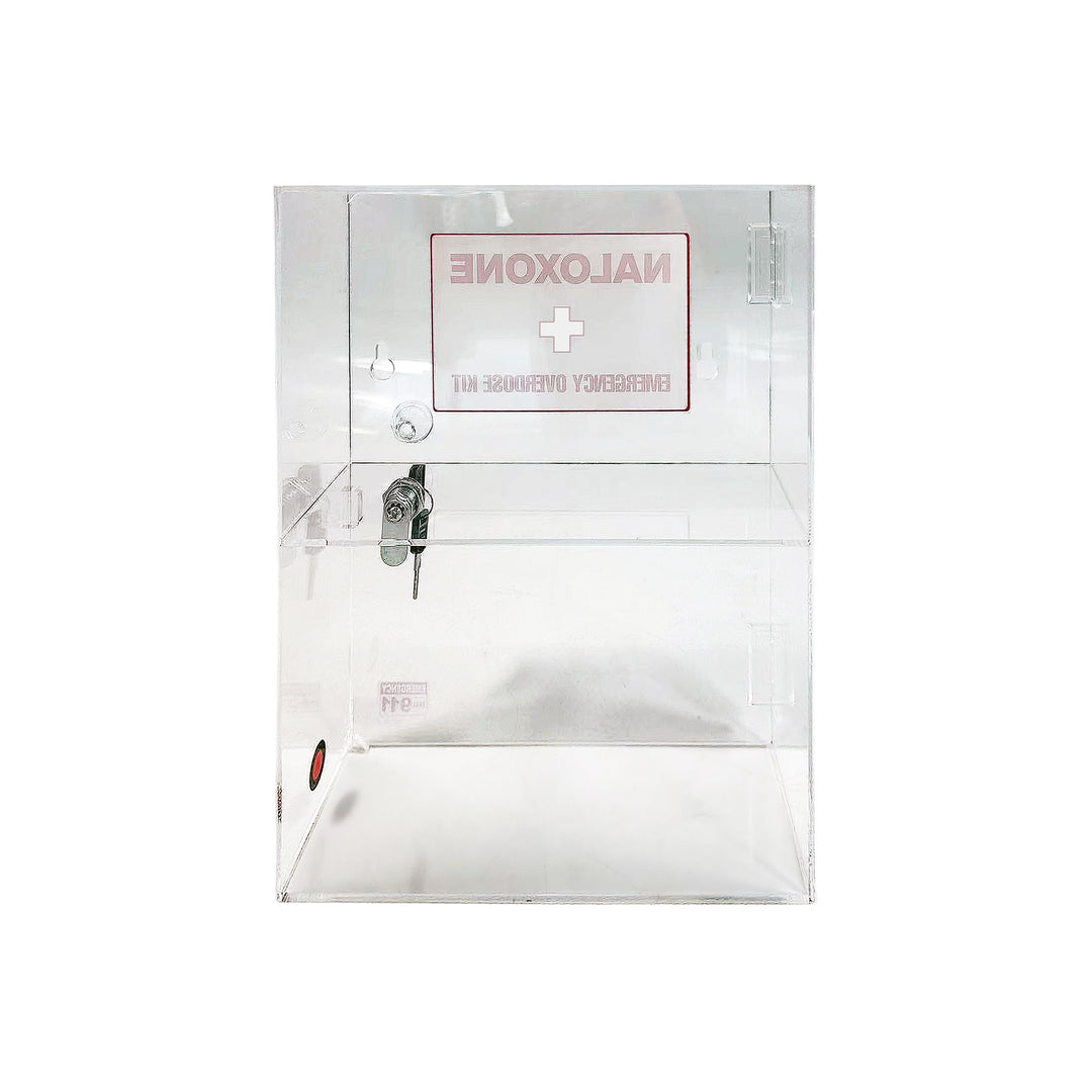 Naloxone & Bleeding Control Kit Emergency Wall Mount Cabinet (Clear)