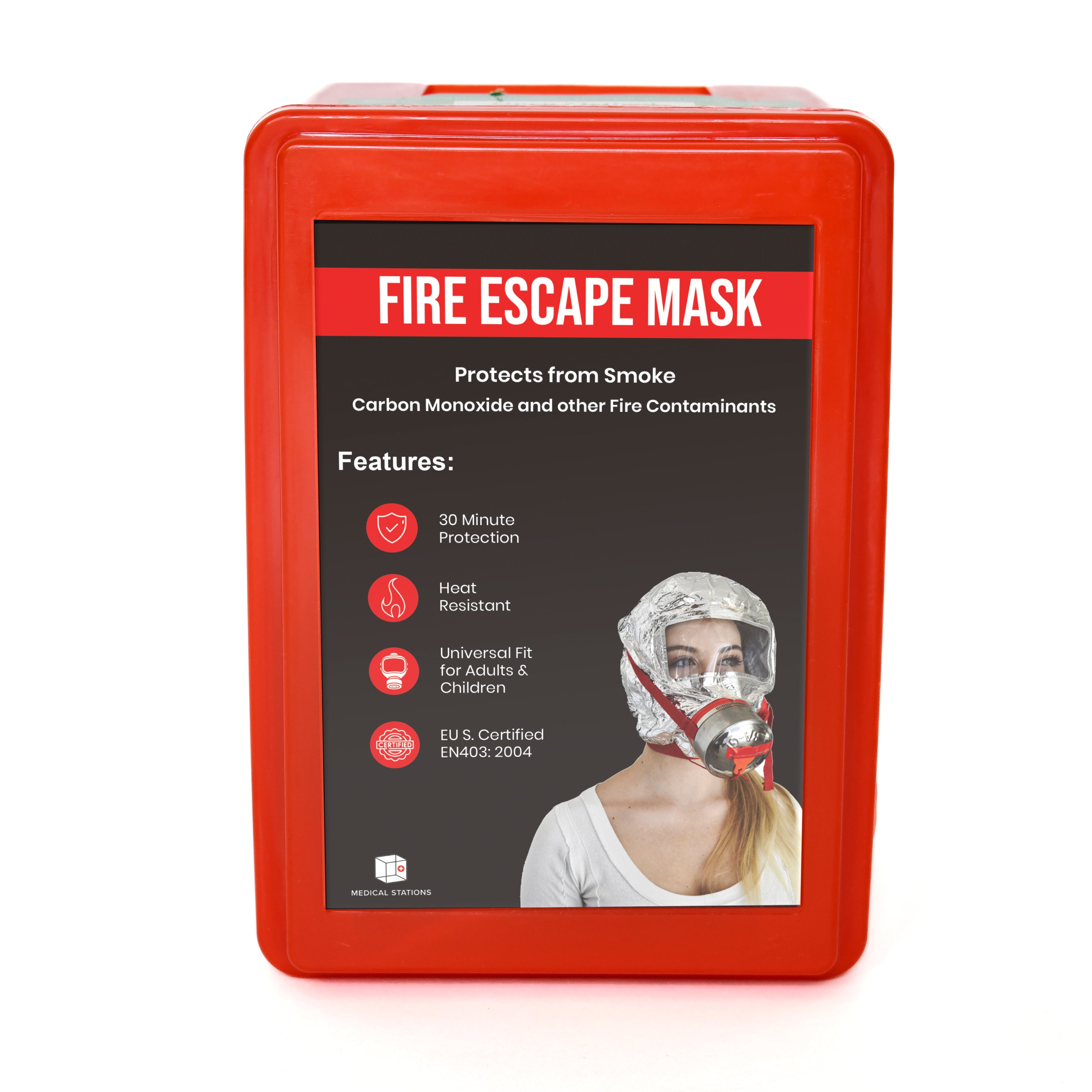 ▷ Fire Escape Mask & Hood | Smoke & CO Respirator – 30 Min Use