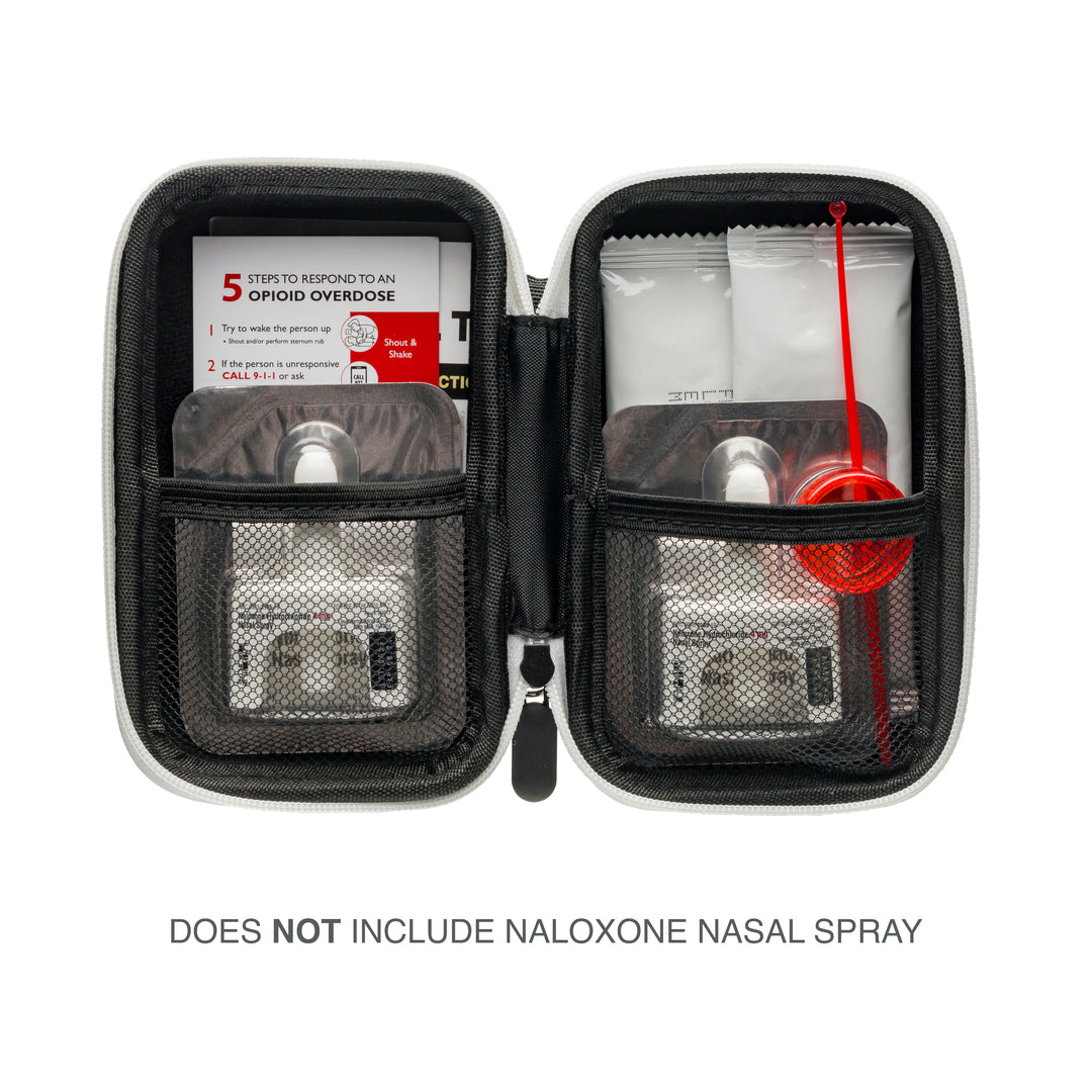FYL Test Strip Opioid Overdose Prevention Kit - Includes 5 FYL Test Strips, Hardshell Case, Mixing Container, 10mg Spoon and Instructions