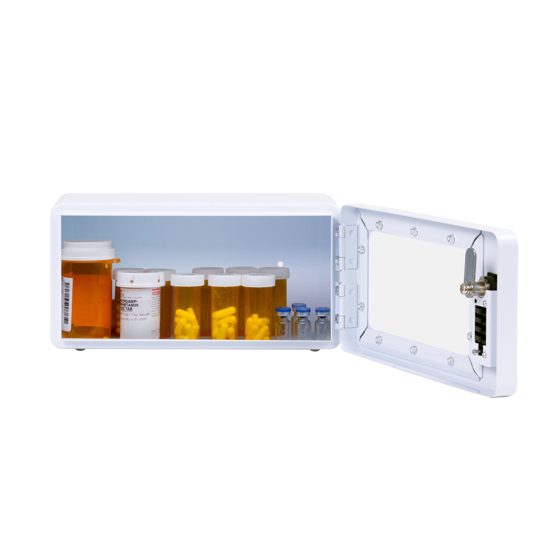 Narcotic Medicine Lock Box with Keypad – Wall & Fridge Safe – Overdose Kits
