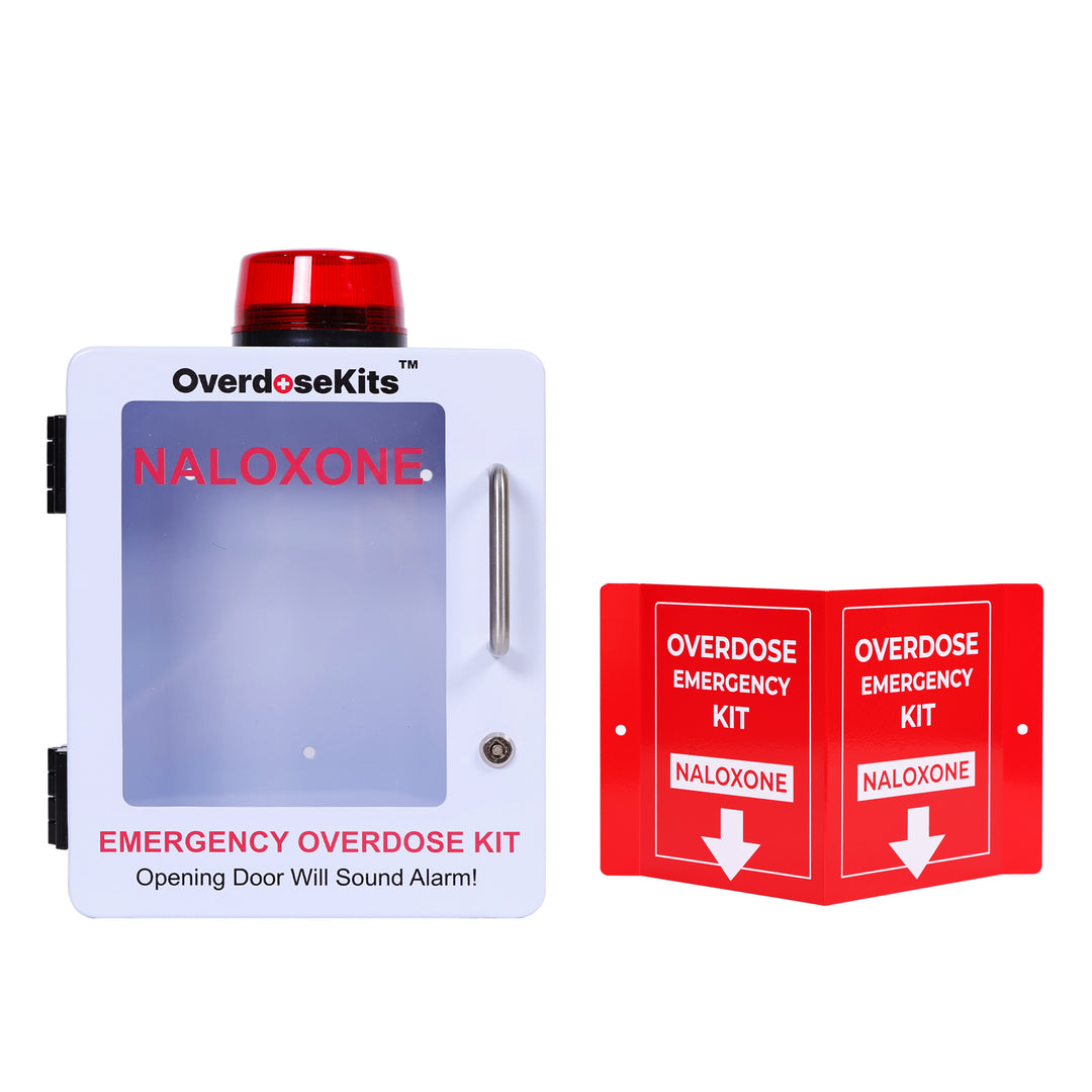 Overdose Emergency Kit Naloxone 3D Sign - Red