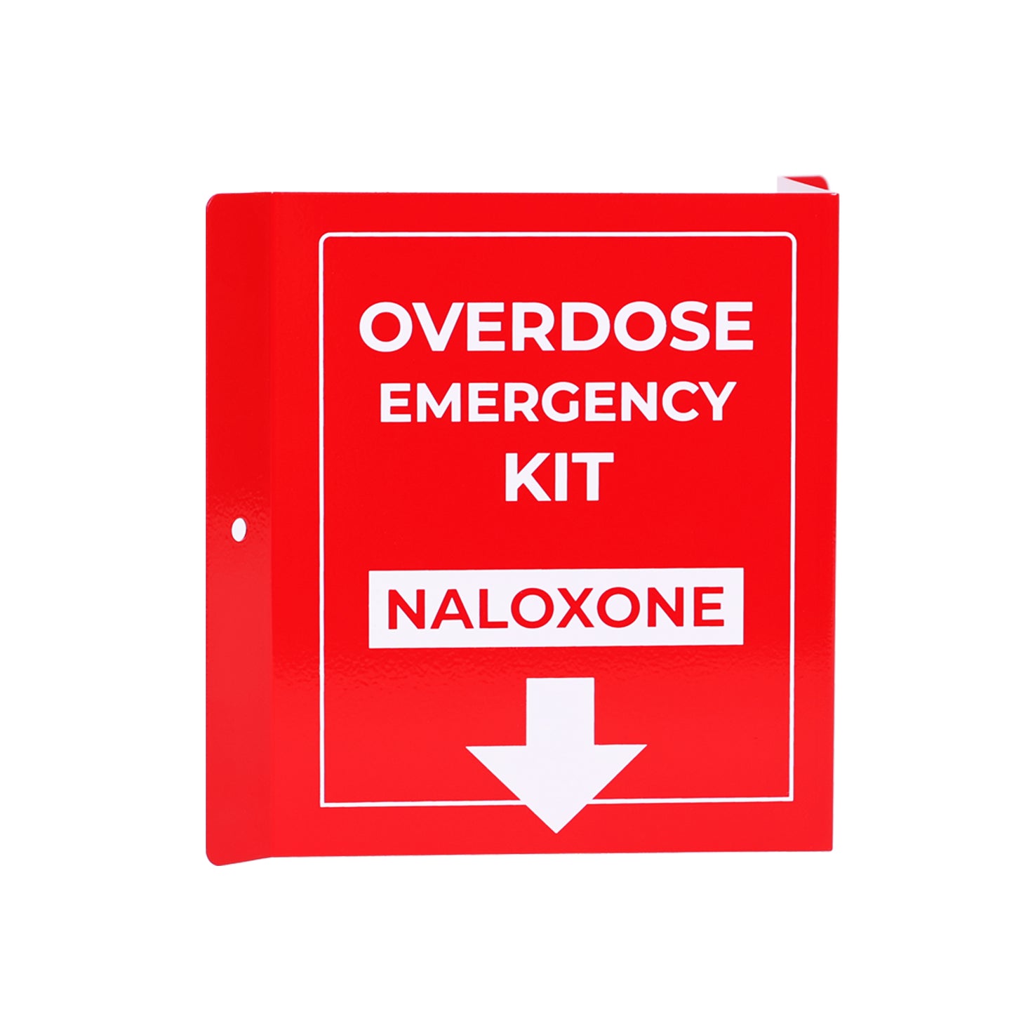 Overdose Emergency Kit Naloxone 3D Sign - Red