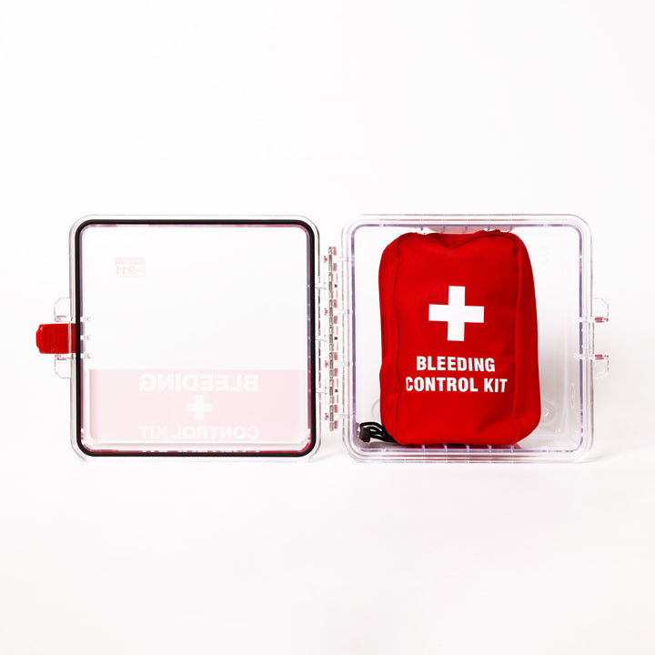Bleeding Control Kit + Outdoor Emergency Wall Mount Cabinet