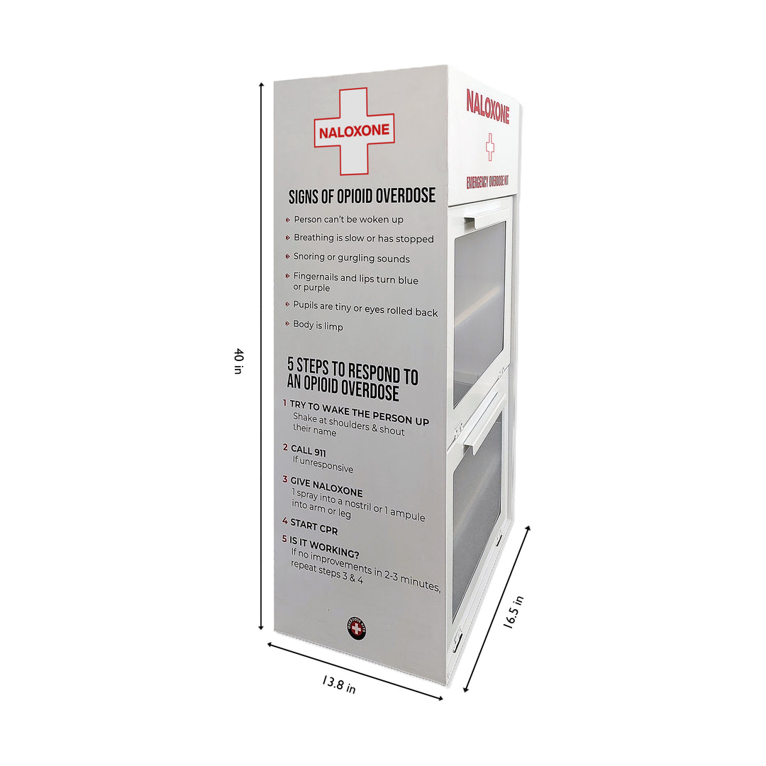 Naloxone Distribution Metal Floor Stand ( Holds 100 Naloxone Boxes)