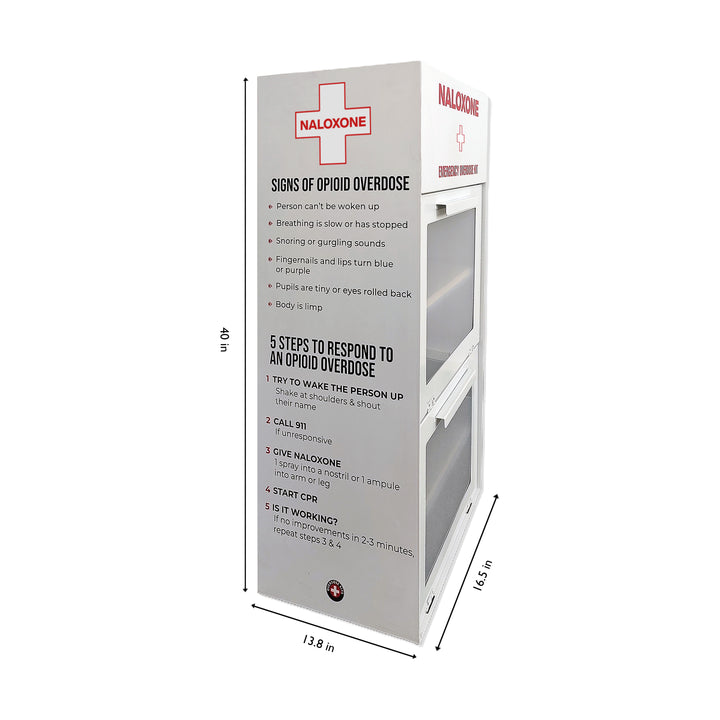 Naloxone Distribution Metal Floor Stand ( Holds 100 Naloxone Boxes)