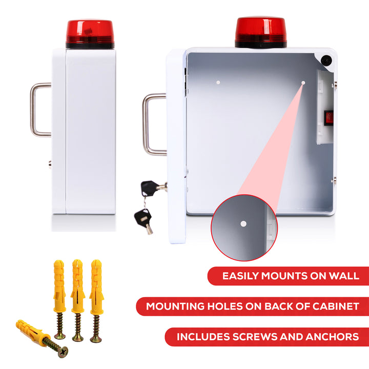 STOP THE BLEED Trauma Bleeding Control Kit + Emergency Wall Mount Cabinet