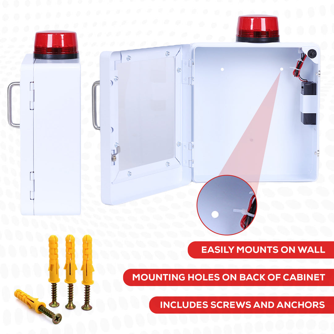 STOP THE BLEED Trauma Bleeding Control Kit + Emergency Wall Mount Cabinet