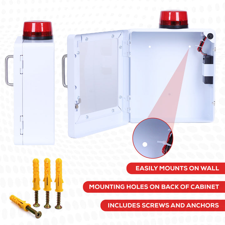 STOP THE BLEED Trauma Bleeding Control Kit + Emergency Wall Mount Cabinet