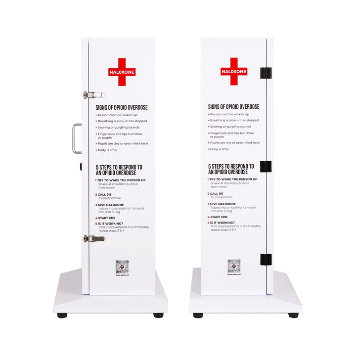 Naloxone Distribution Locker Box | 100% Waterproof for Outdoor Use | Alternative to a Naloxone Vending Machine ( Holds 80 Naloxone Boxes)