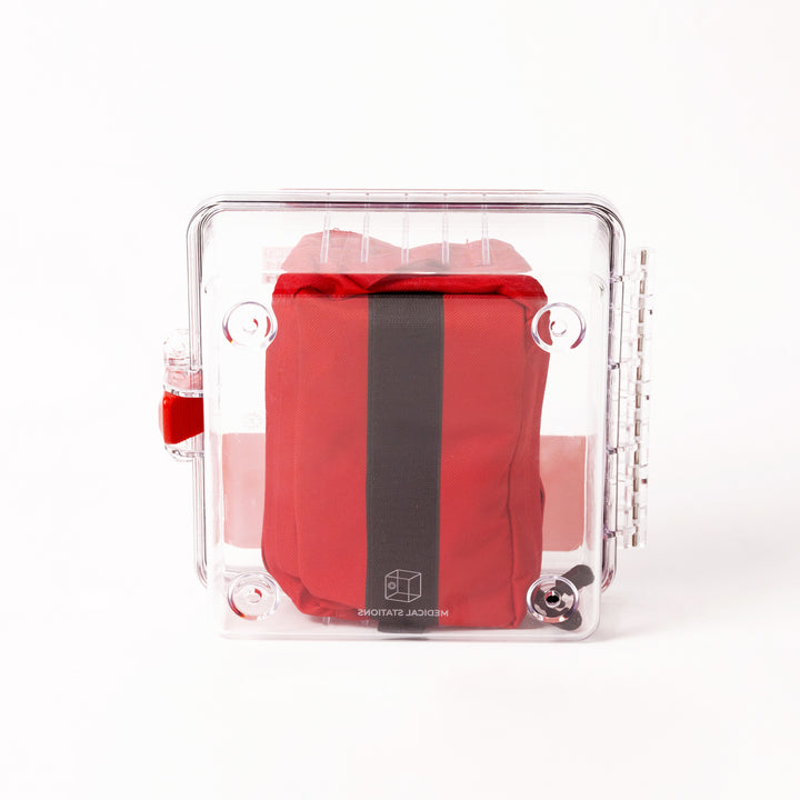 Bleeding Control Kit + Outdoor Emergency Wall Mount Cabinet