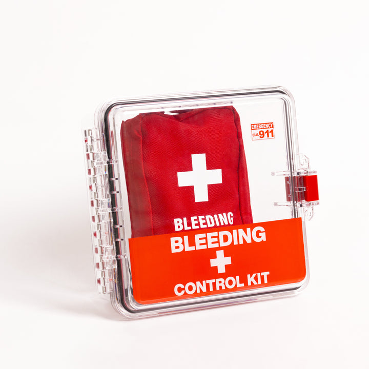 Bleeding Control Kit + Outdoor Emergency Wall Mount Cabinet