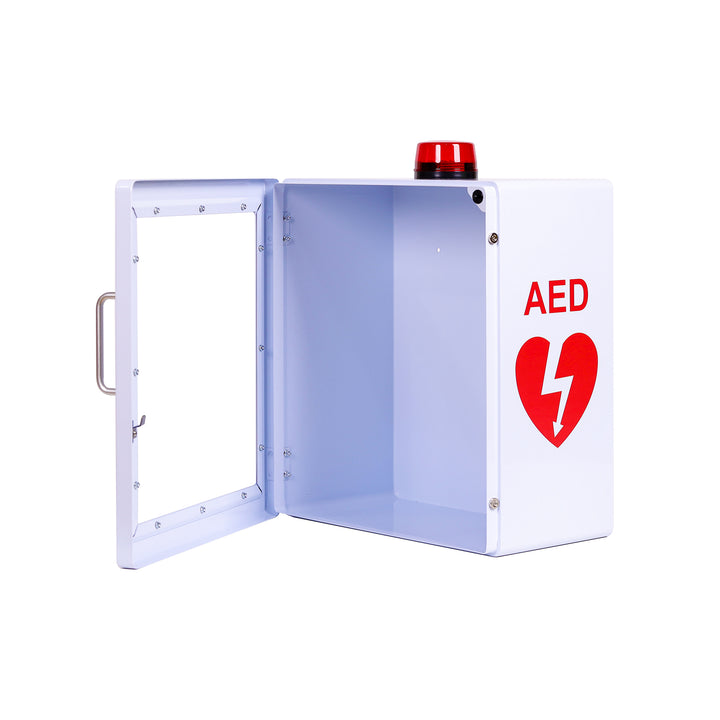 AED Defibrillator Wall Mount Cabinet - Alarm & Lock / White-Alarm & Lock / Black -  14