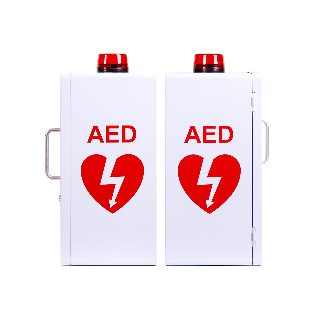 AED Defibrillator Wall Mount Cabinet - Alarm & Lock / White-Alarm & Lock / Black -  17