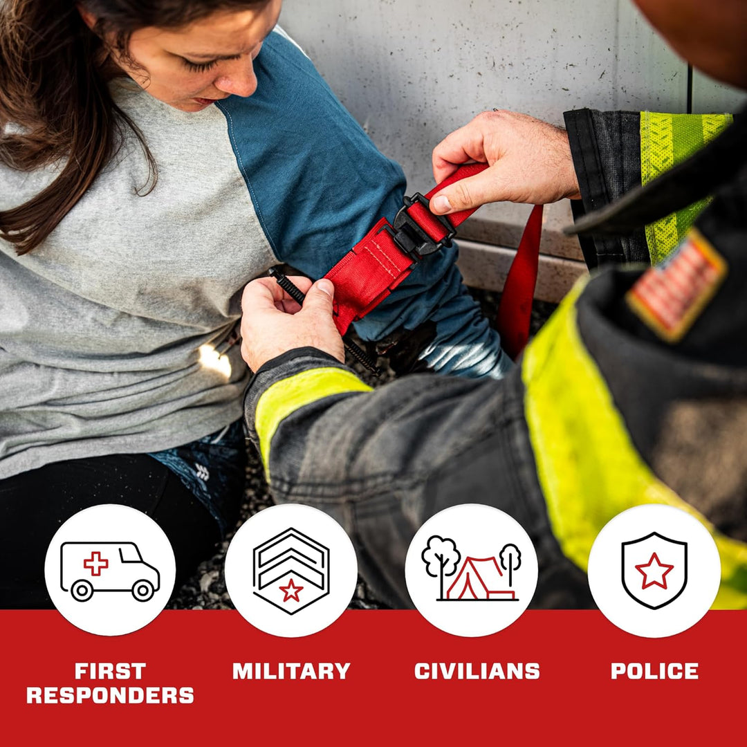 STOP THE BLEED Trauma Bleeding Control Kit + Emergency Wall Mount Cabinet