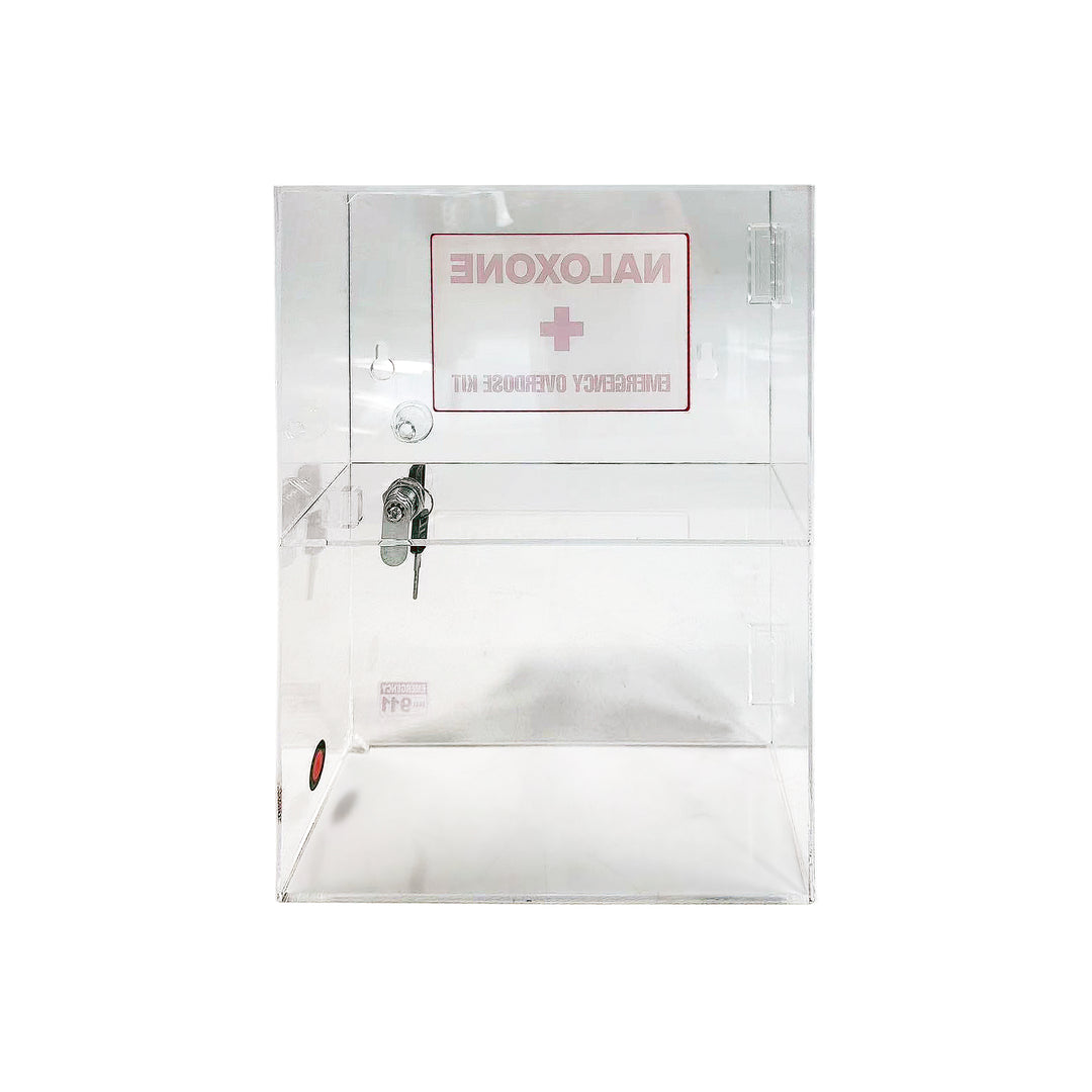 Naloxone & Bleeding Control Kit Emergency Wall Mount Cabinet (Clear)