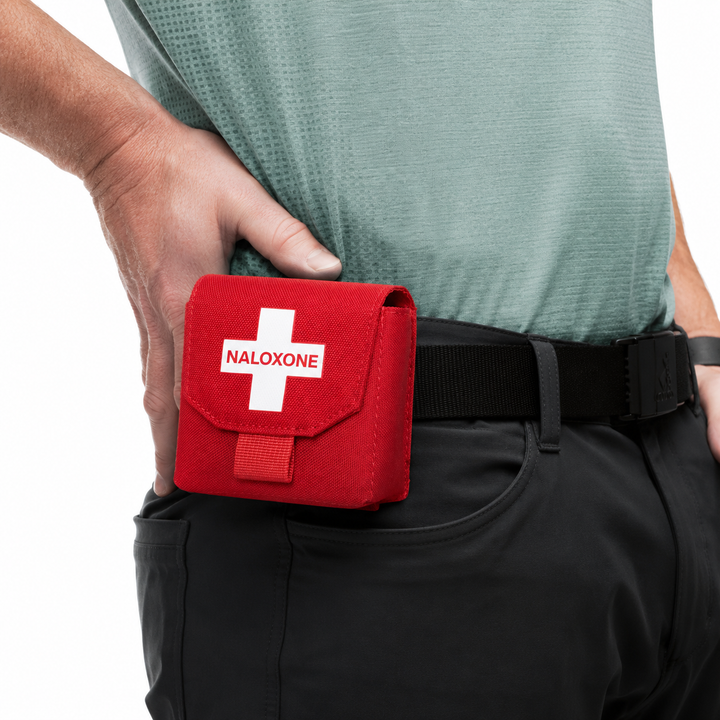 Naloxone Duty Belt Pouch Case - One-Hand Quick Access - MOLLE Compatible