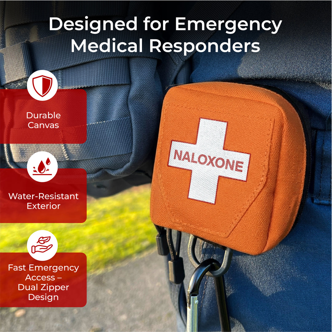 Naloxone Duty Belt Pouch + MOLLE Attachment Straps