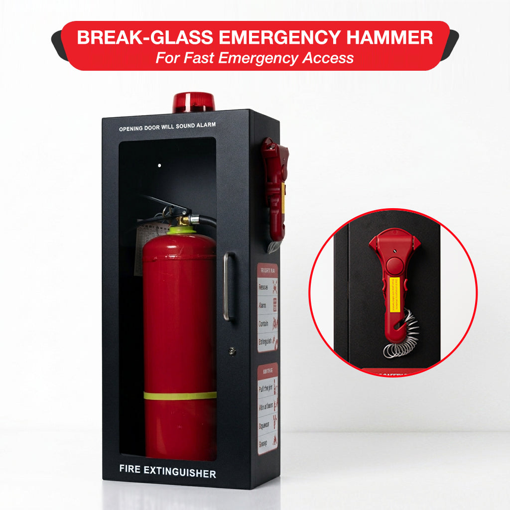 Fire Extinguisher Wall Mount Cabinet with Alarm & Lock – Available 5 lb & 10 lb Sizes