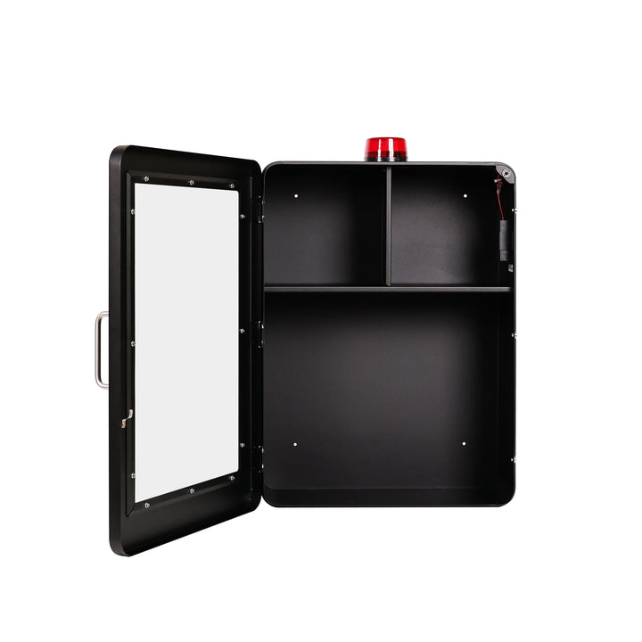 Emergency Medical Station | AED & Naloxone Wall Mount Cabinet Designed to Store AED's, Naloxone Overdose Kits, Bleeding Control Kits & First Aid Kits for Public Spaces