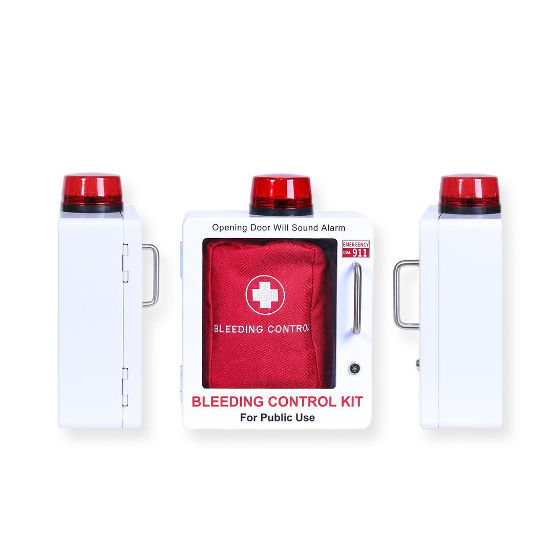 Bleeding Control Kit + Emergency Wall Cabinet - With Bleeding Kit / White-With Bleeding Kit / Black-Without Bleeding Kit / White-Without Bleeding Kit / Black -  10