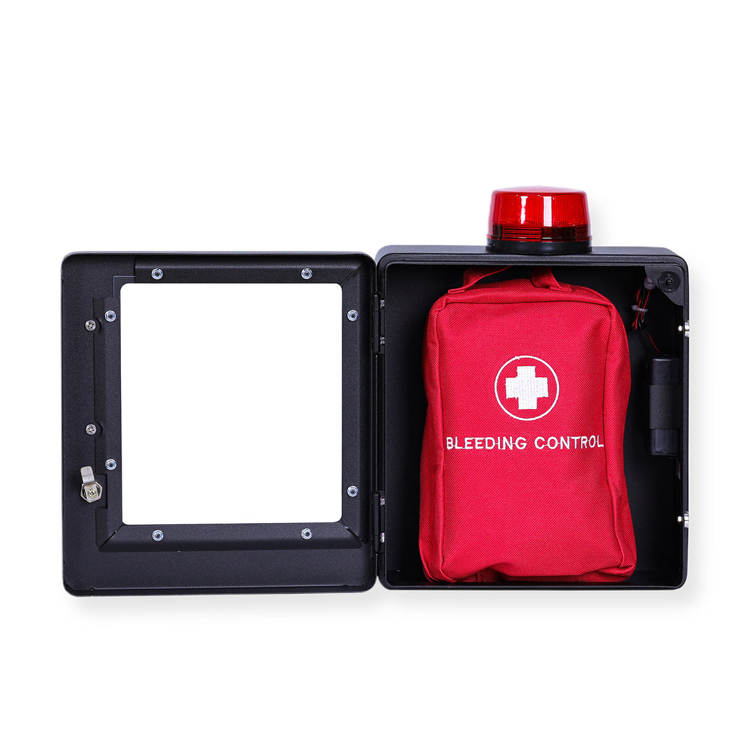 Bleeding Control Kit + Emergency Wall Cabinet - With Bleeding Kit / White-With Bleeding Kit / Black-Without Bleeding Kit / White-Without Bleeding Kit / Black -  17